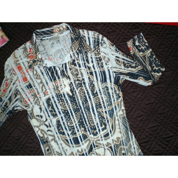 Kisca by Komarov Signature Pleats Top Blouse ~ sz 3 M - Picture 2 of 4